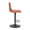 Emma and Oliver Coti Modern Channel Tufted Upholstered Height Adjustable Mid-Back Stool and Pedestal Base with Footrest